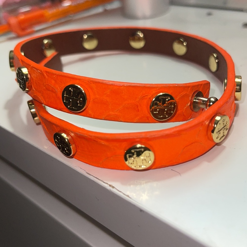 Like New Auth Tory Burch Python Wrap Bracelet - image 2